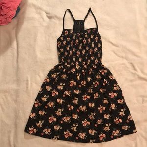 Black floral dress
